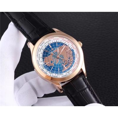 Replica Geophysic A2813 Automatic Movement Mens Watch Geography Dial Leather Strap E29