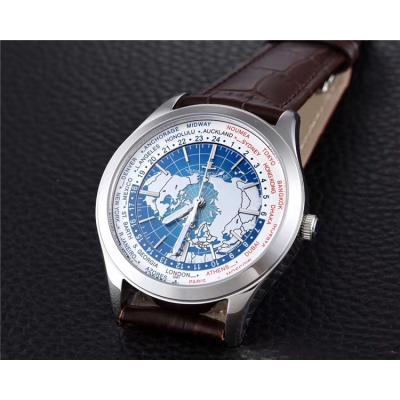 Replica Geophysic A2813 Automatic Movement Mens Watch Geography Dial Leather Strap E29