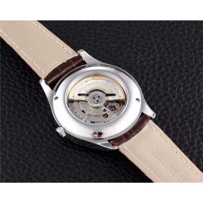 Replica Geophysic A2813 Automatic Movement Mens Watch Geography Dial Leather Strap E29