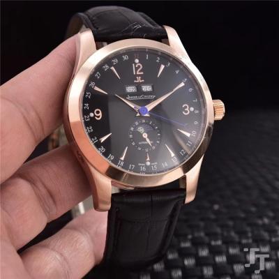 Replica Master A21j Automatic Movement Mens Watch Black Dial Leather Strap E31