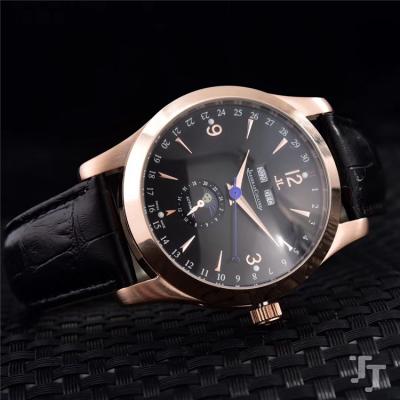 Replica Master A21j Automatic Movement Mens Watch Black Dial Leather Strap E31