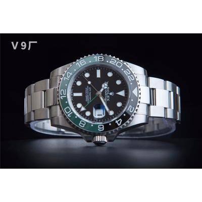 V9F V4 GMT-Master II Sprite A3285 Automatic Mens Watch Black Green Ceramic Bezel 904L OysterSteel Bracelet Best Edition