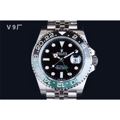 V9F V4 GMT-Master II Sprite A3285 Automatic Mens Watch Black Green Ceramic Bezel 904L Jubilee Steel Bracelet Best Editio