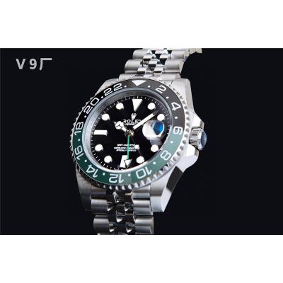 V9F V4 GMT-Master II Sprite A3285 Automatic Mens Watch Black Green Ceramic Bezel 904L Jubilee Steel Bracelet Best Editio