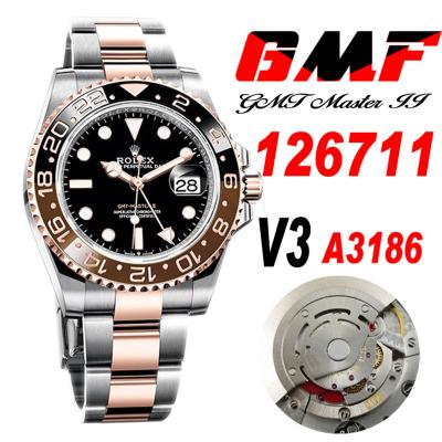 GMF V3 GMT 126711 A3186 Automatic Mens Watch Root ...