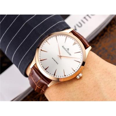 Replica Master Ultra Thin A21j Automatic Movement Mens Watch White Dial Leather Strap E36