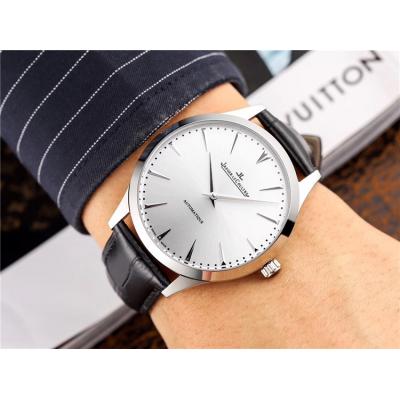 Replica Master Ultra Thin A21j Automatic Movement Mens Watch White Dial Leather Strap E36