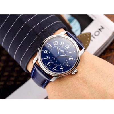 Replica Master Ultra Thin A21j Automatic Movement Mens Watch Black Dial Leather Strap E37