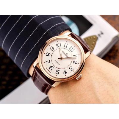 Replica Master Ultra Thin A21j Automatic Movement Mens Watch Black Dial Leather Strap E37