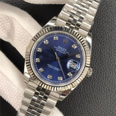 EWF Datejust 41 126334 A3235 Automatic Mens Watch Blue Diamonds Dial SS Jubilee Bracelet Best Edition