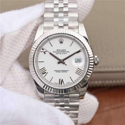 EWF Datejust 41 126334 A3235 Automatic Mens Watch Silver Roman Dial SS Jubilee Bracelet Best Edition