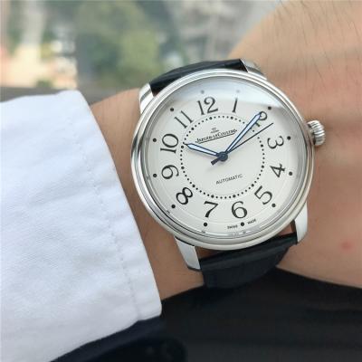 Replica Master A21J Automatic Movement Mens Watch White Dial Leather Strap E51