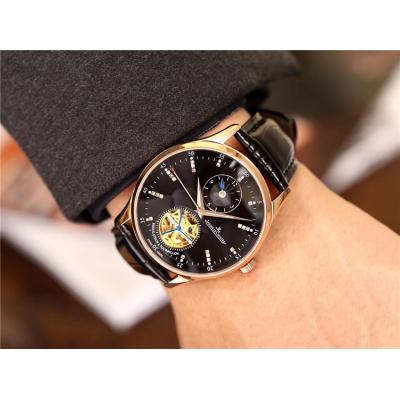 Replica Master Grande Tradition A21j Automatic Movement Mens Watch Black Tourbillon Dial Leather Strap E54