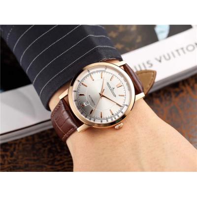 Replica Master Ultra Thin A21j Automatic Movement Mens Watch White Dial Leather Strap E56