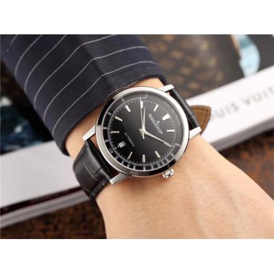 Replica Master Ultra Thin A21j Automatic Movement Mens Watch White Dial Leather Strap E56