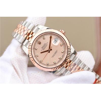 EWF Datejust 41 126331 A3235 Automatic Mens Watch Tow Tone RG Champagne Diamonds Dial SS Jubilee Bracelet Best Edition