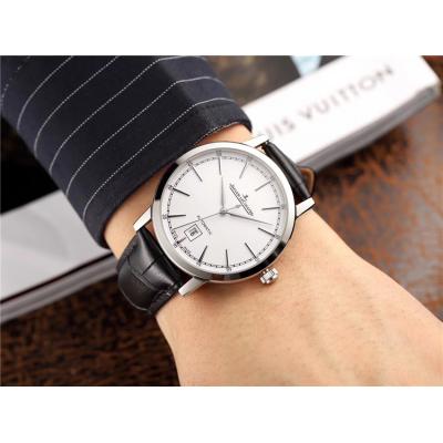 Replica Master Ultra Thin A21j Automatic Movement Mens Watch Black Dial Leather Strap E57