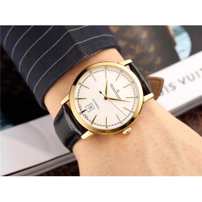 Replica Master Ultra Thin A21j Automatic Movement Mens Watch Black Dial Leather Strap E57