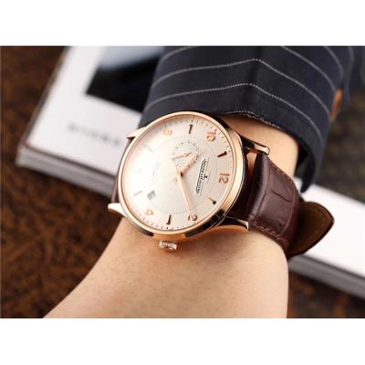 Replica Master Ultra Thin A8217 Automatic Movement Mens Watch White Dial Leather Strap E58