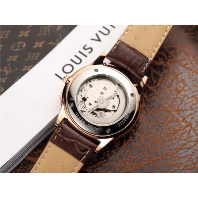 Replica Master Ultra Thin A8217 Automatic Movement Mens Watch White Dial Leather Strap E58