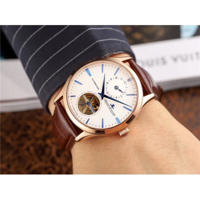 Replica Master Ultra Thin A21j Automatic Movement Mens Watch White Dial Leather Strap E59