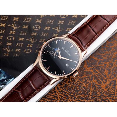 Replica Master Ultra Thin A8217 Automatic Movement Mens Watch Black Dial Leather Strap E65