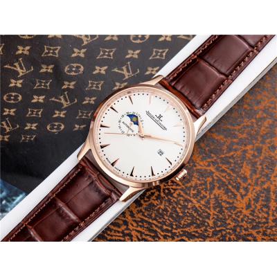 Replica Master Ultra Thin A8217 Automatic Movement Mens Watch Black Dial Leather Strap E65