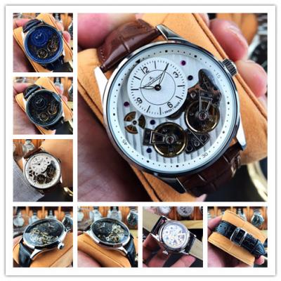 Replica Duomètre A21j Automatic Movement Mens Watch Double Tourbillon Dial Leather Strap E73