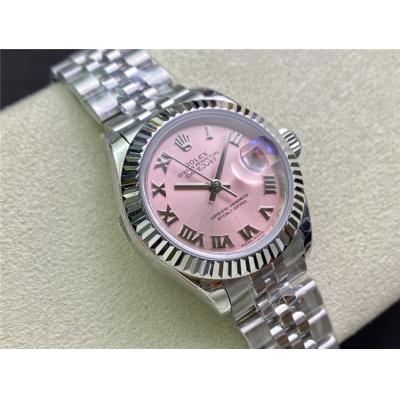 EWF DateJust 28 279174 A2671 Automatic Ladies Watch Womens Pink Roman Dial Jubilee Bracelet Best Edition