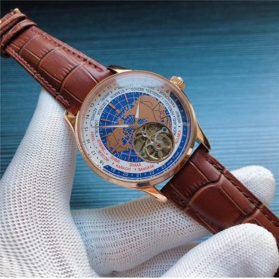 Replica Geophysic A21j Automatic Movement Mens Watch Geography Dial Leather Strap E82