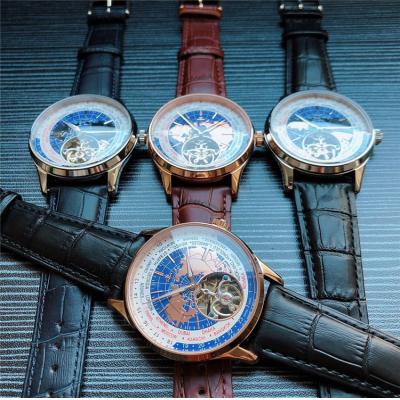 Replica Geophysic A21j Automatic Movement Mens Watch Geography Dial Leather Strap E82