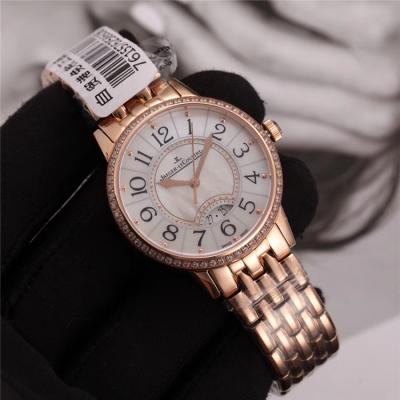 Replica Rendez-Vous Swiss Quartz Movement Womens Watch White Dial Diamonds Case Two Tone Rose Gold B E83