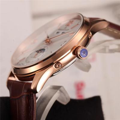 Replica Master Ultra Thin A21j Automatic Movement Mens Watch White Dial Leather Strap A E89