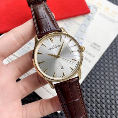 Replica Master Ultra Thin A21j Automatic Movement Mens Watch Silver Dial Leather Strap E90