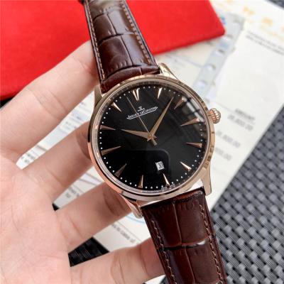 Replica Master Ultra Thin A21j Automatic Movement Mens Watch Silver Dial Leather Strap E90