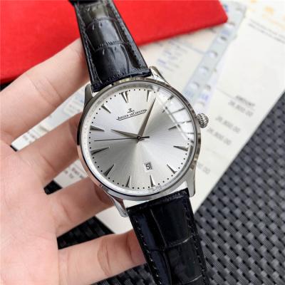 Replica Master Ultra Thin A21j Automatic Movement Mens Watch Silver Dial Leather Strap E90