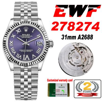 EWF Datejust 31 278273 A2688 Automatic Womens Watc...