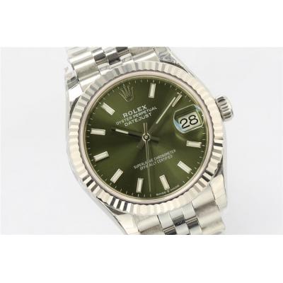 EWF Datejust 31 278273 A2688 Automatic Womens Watch Green Stick Dial SS Jubilee Bracelet  Best Edition