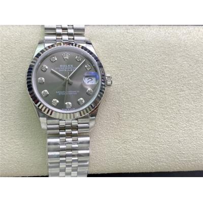 EWF Datejust 31 278273 A2688 Automatic Womens Watch Gray Diamonds Dial SS Jubilee Bracelet  Best Edition