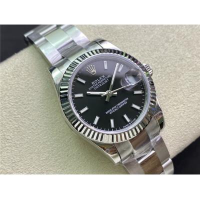 EWF Datejust 31 278273 A2688 Automatic Womens Watch Black Stick Dial SS Oyster Bracelet  Best Edition