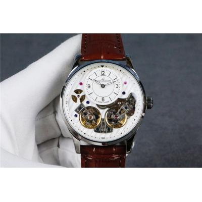 Replica Duomètre A21j Automatic Movement Mens Watch Double Tourbillon Dial Leather Strap E103