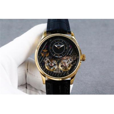 Replica Duomètre A21j Automatic Movement Mens Watch Double Tourbillon Dial Leather Strap E103