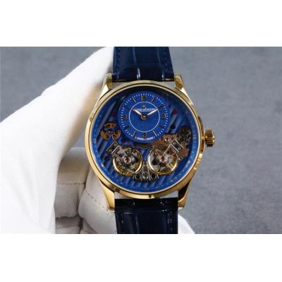 Replica Duomètre A21j Automatic Movement Mens Watch Double Tourbillon Dial Leather Strap E103