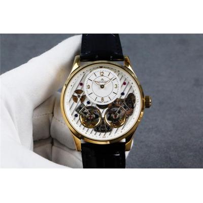 Replica Duomètre A21j Automatic Movement Mens Watch Double Tourbillon Dial Leather Strap E103