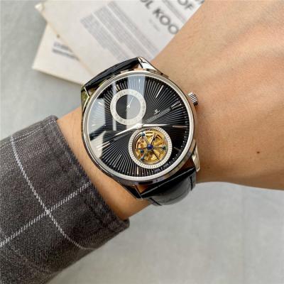 Replica Master Ultra Thin A21j Automatic Movement Mens Watch Black Dial Leather Strap B E112