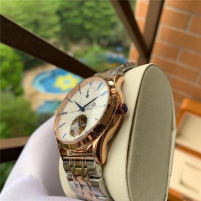 Replica Master Ultra Thin A21j Automatic Movement Mens Watch White Dial Two Tone Rose Gold E114