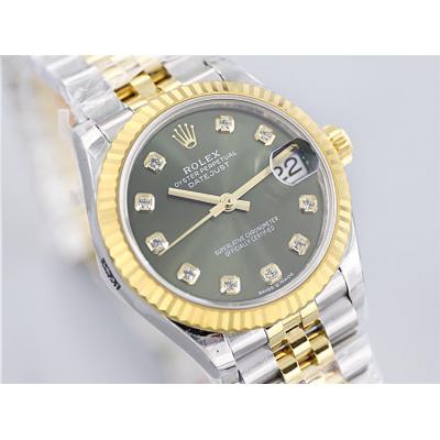 EWF Datejust 31 278273 A2688 Automatic Womens Watch Two Tone YG  Green Diamonds Dial SS Jubilee Bracelet  Best Edition