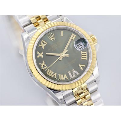 EWF Datejust 31 278273 A2688 Automatic Womens Watch Two Tone YG  Green Roman Dial SS Jubilee Bracelet  Best Edition