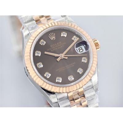 EWF Datejust 31 278271 A2688 Automatic Womens Watch Two Tone RG Brown Diamonds Dial SS Jubilee Bracelet  Best Edition