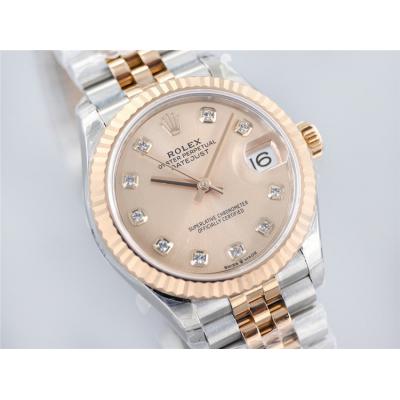 EWF Datejust 31 278271 A2688 Automatic Womens Watch Two Tone RG Champagne Diamonds Dial SS Jubilee Bracelet  Best Editio